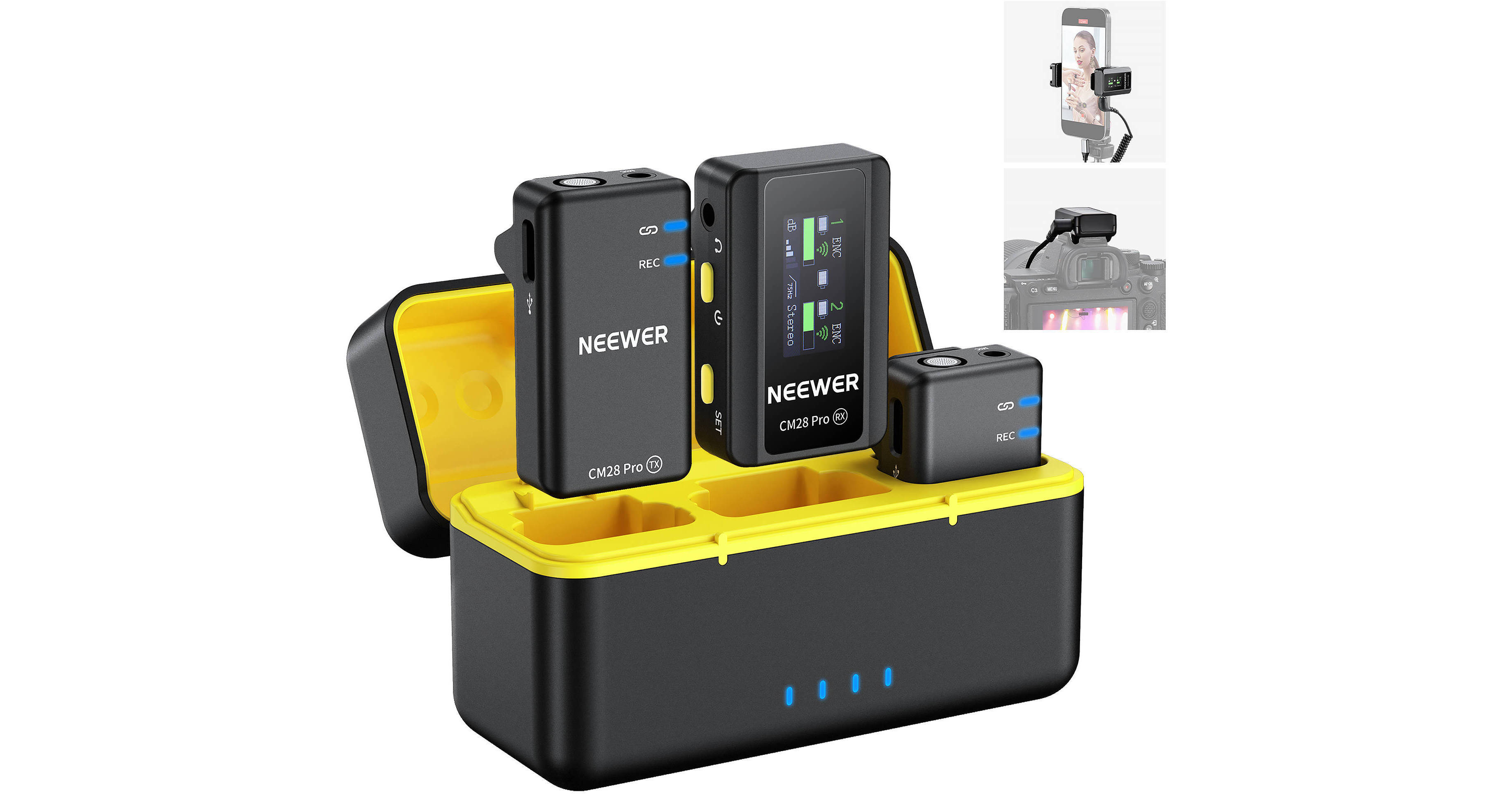 Neewer CM28 Pro Wireless Microphone System with Portable