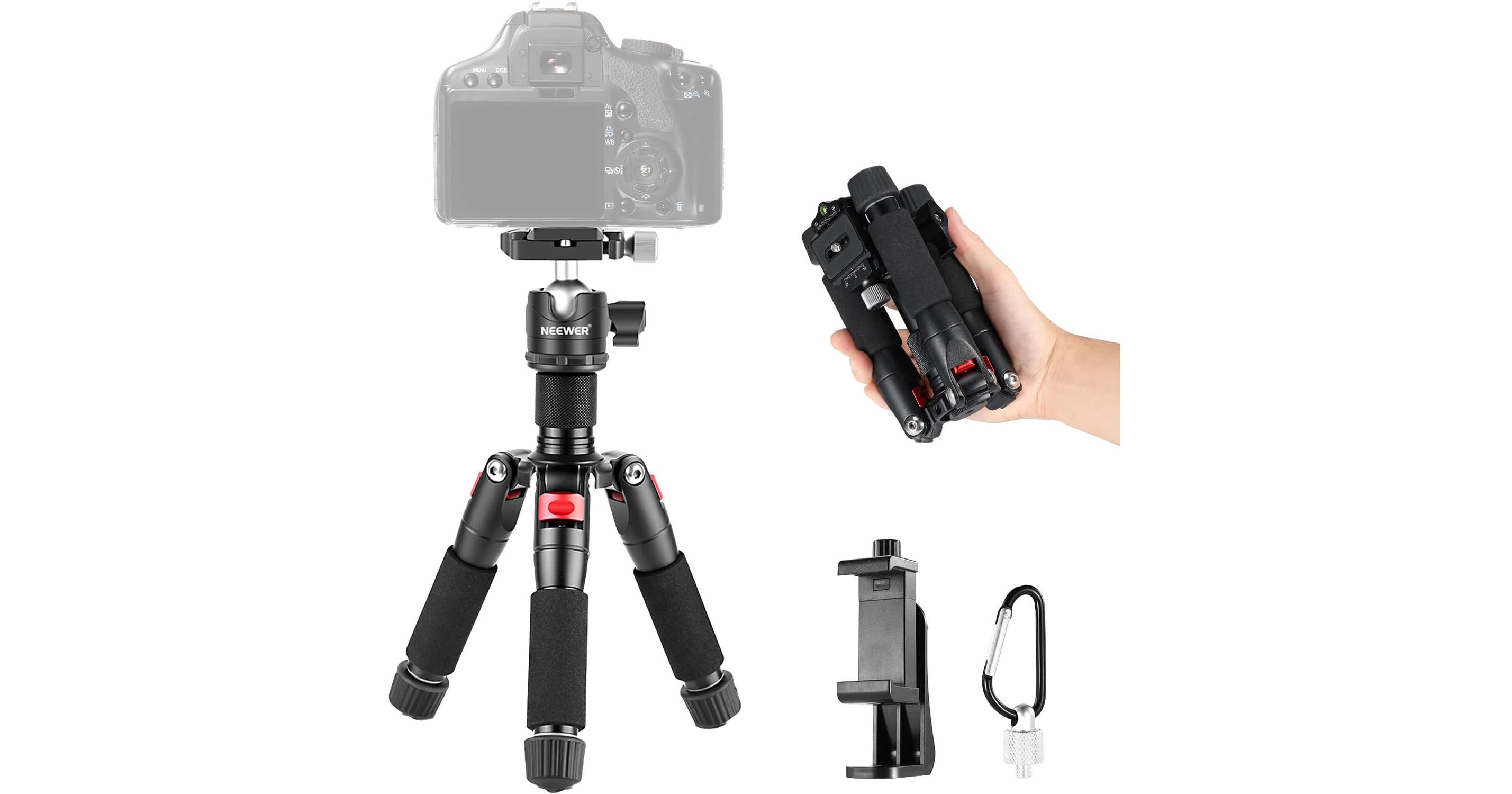 Neewer M521 Portable Desktop Mini Tripod with Ball Head 66607436