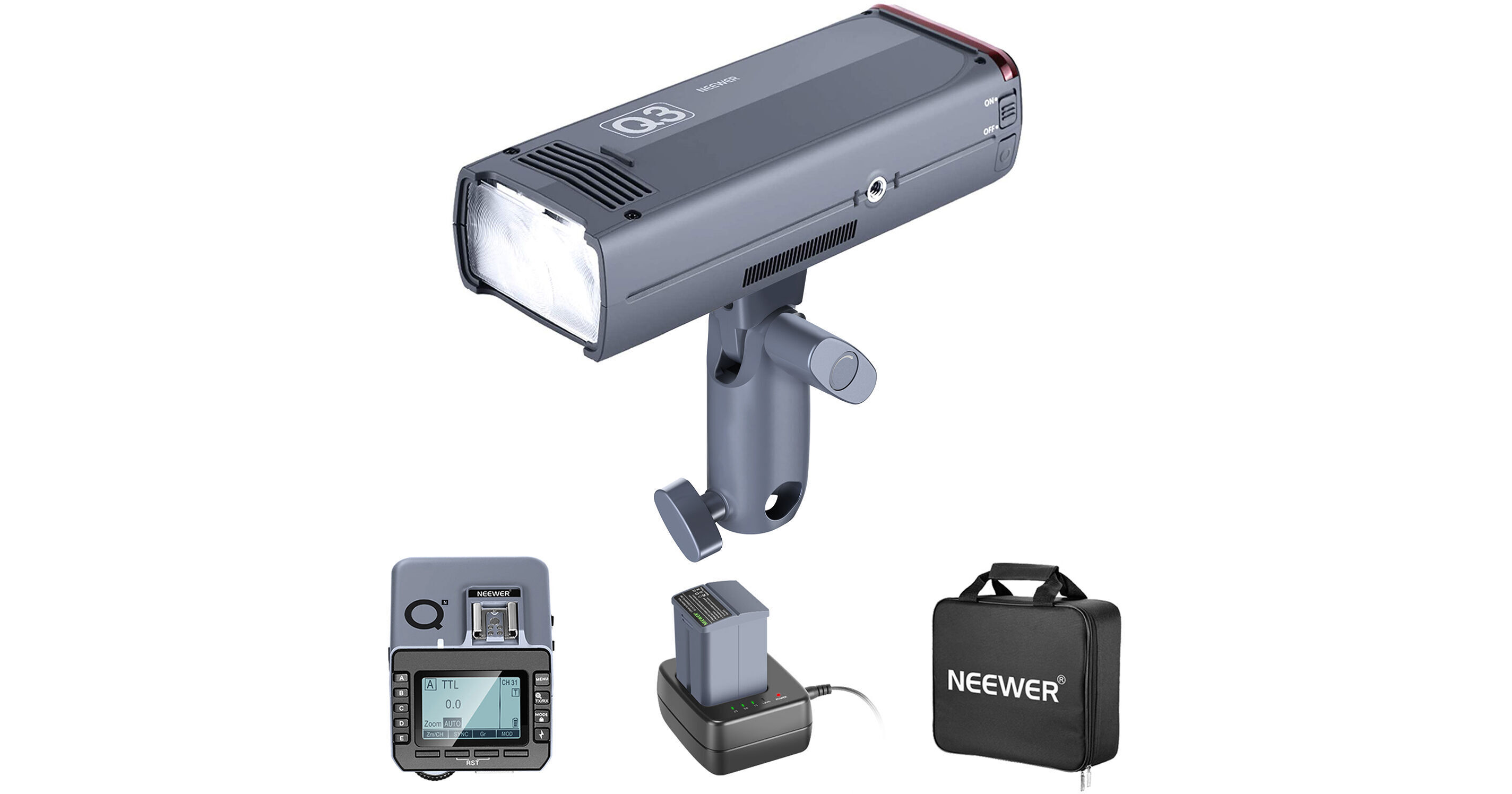 Neewer Q3 Flash Strobe & Q-N TTL 2.4GHz Wireless Trigger