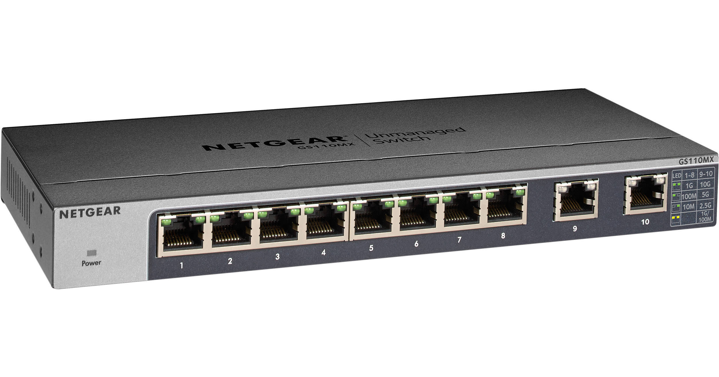 NETGEAR GS110MX 8-Port Gigabit Unmanaged Switch GS110MX-100NAS