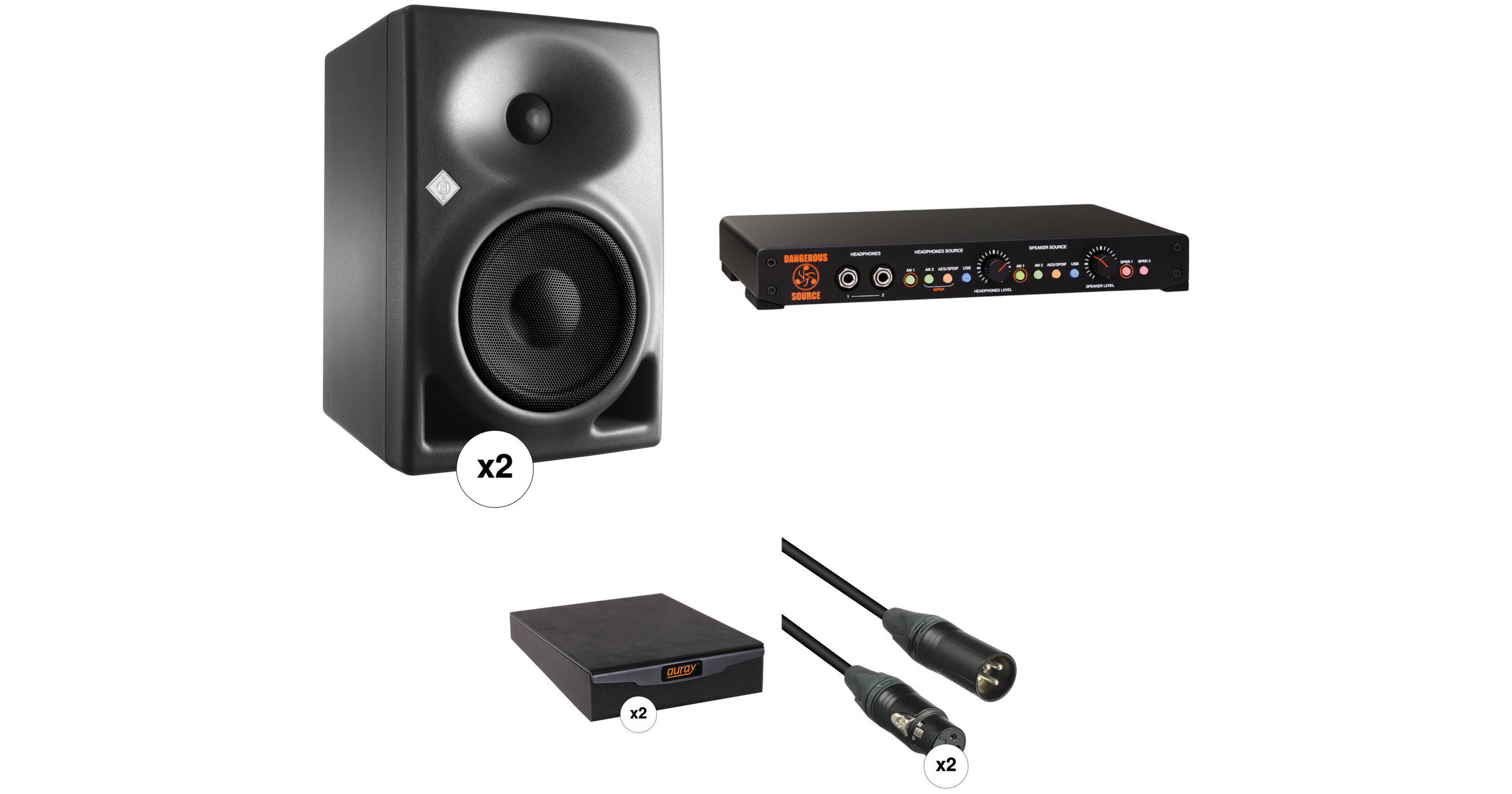 Neumann KH 120-A Monitor Pair and Dangerous Music Source