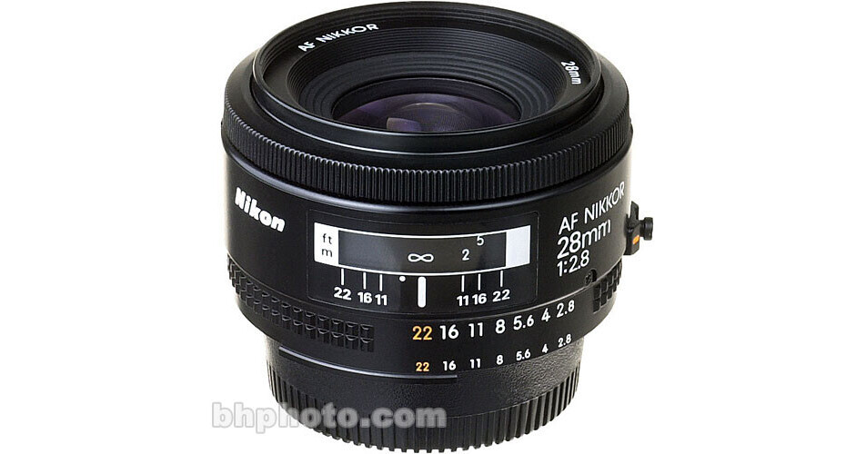 Used Nikon Wide Angle 28mm f/2.8 AF Autofocus Lens 1917 B&H Used Nikon Wide Angle 28mm f/2.8 AF Autofocus Lens 1917 B&H