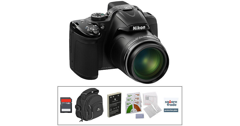 Nikon COOLPIX P520 Digital Camera Deluxe Kit (Black) B&H Photo