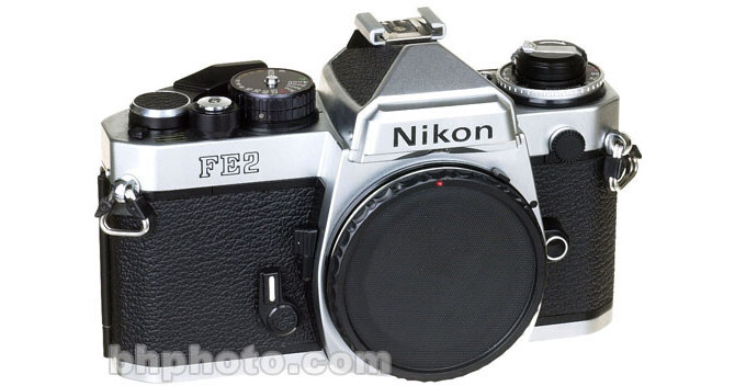 Used Nikon FE2 35mm SLR Manual Focus Camera Body - Chrome B&H