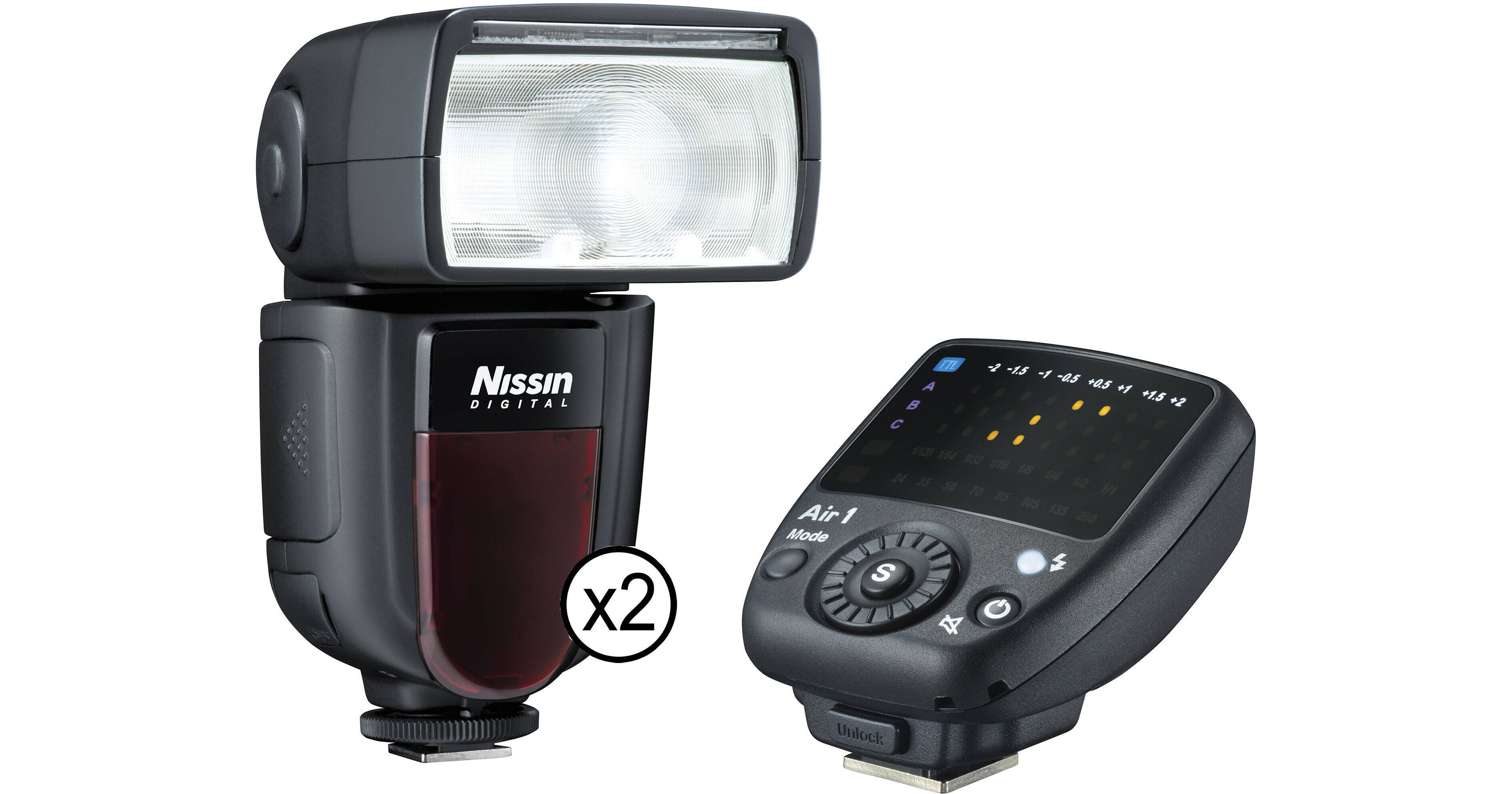 Nissin Di700A Two Flash Kit with Air 1 Commander for Micro Four