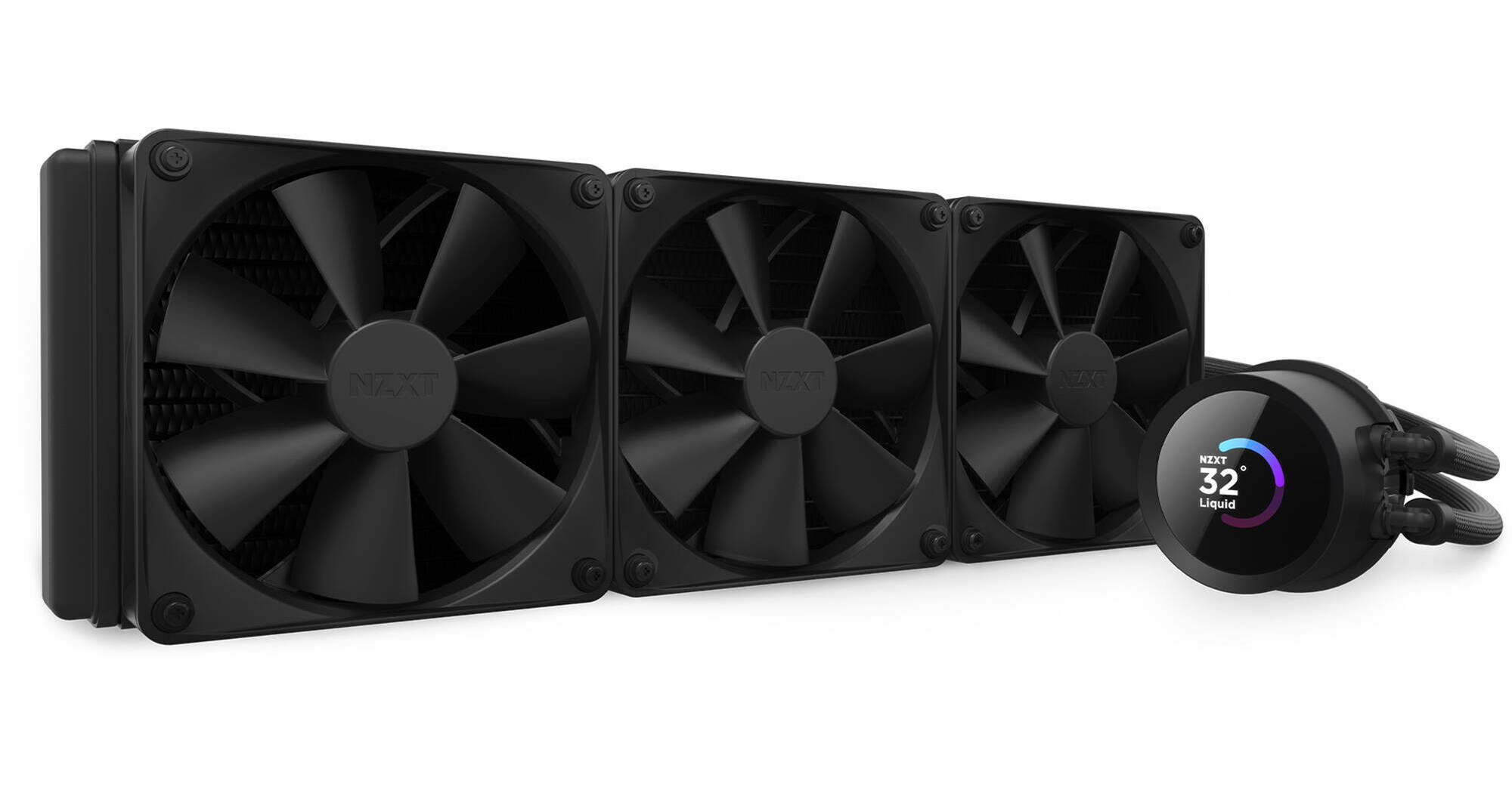 NZXT Kraken 360 RL-KN360-B1 動作品 LCD NZXT 360mm Kraken AIO Liquid CPU Cooler with LCD RL-KN360-B1 B&H