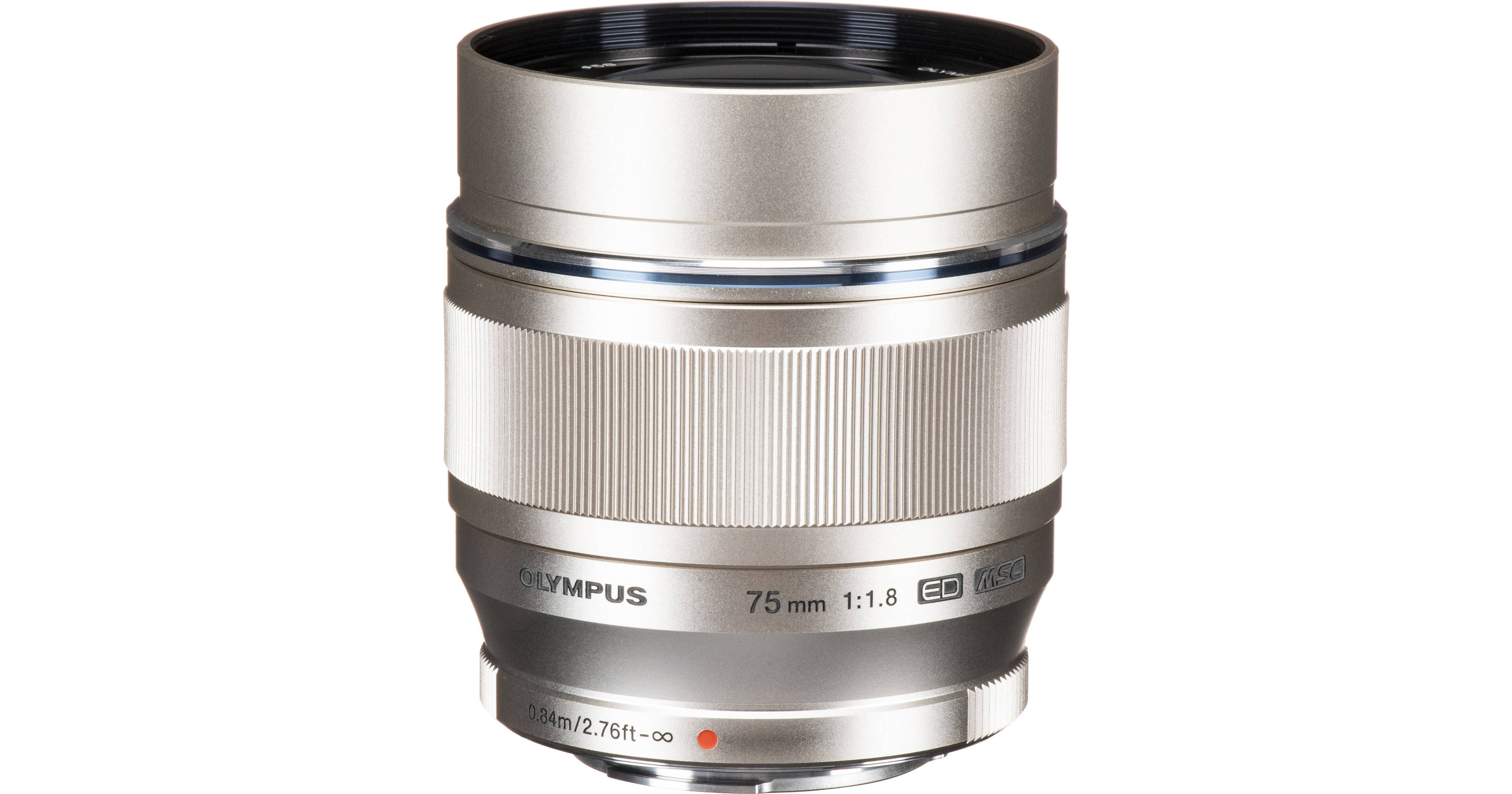 Olympus M.Zuiko Digital ED 75mm f/1.8 Lens (Silver) B&H Photo
