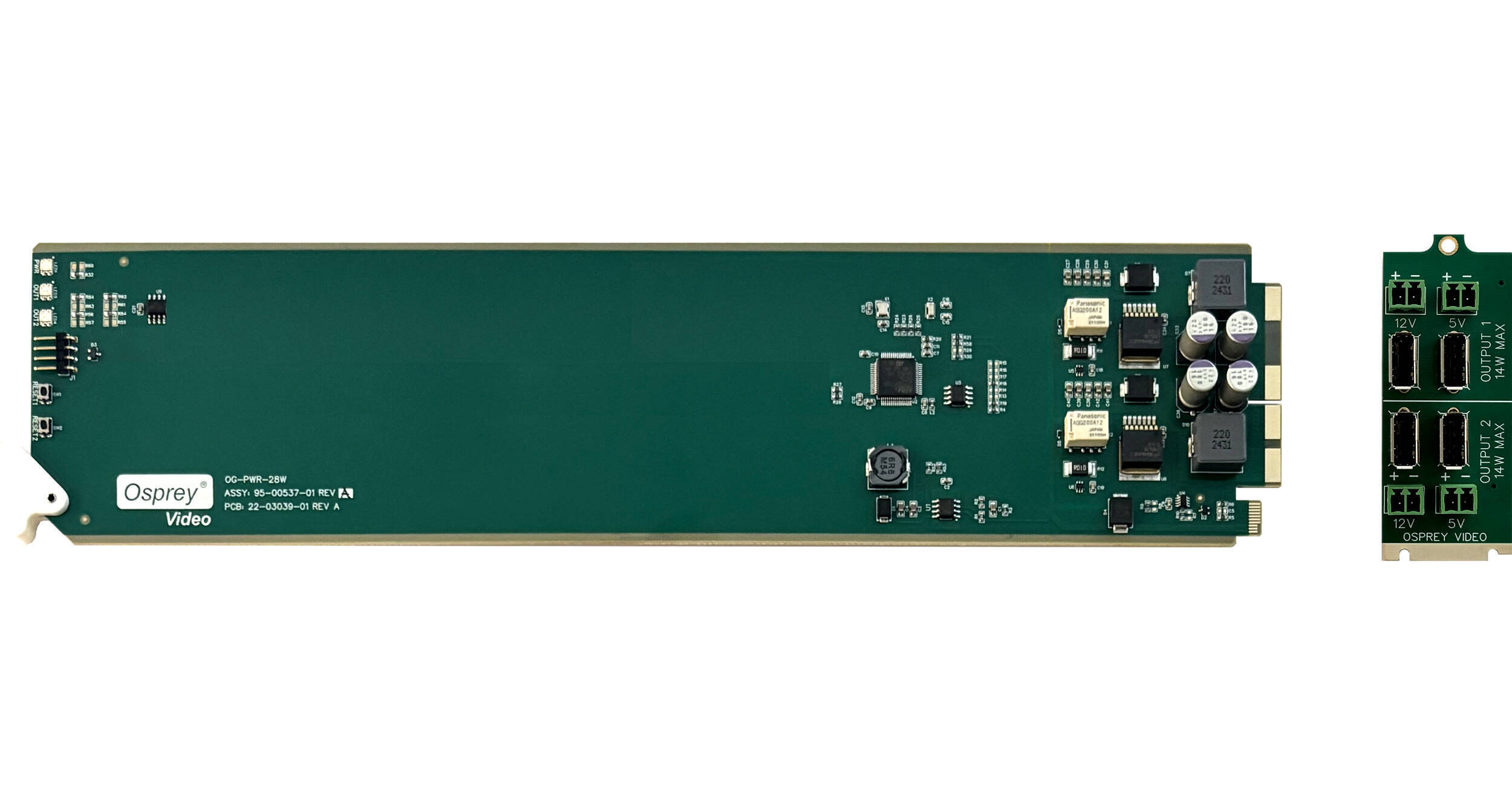 Power Distribution Card Osprey OG-PWR-28W Dual-Channel 5/12V Redundant Power 95-00537