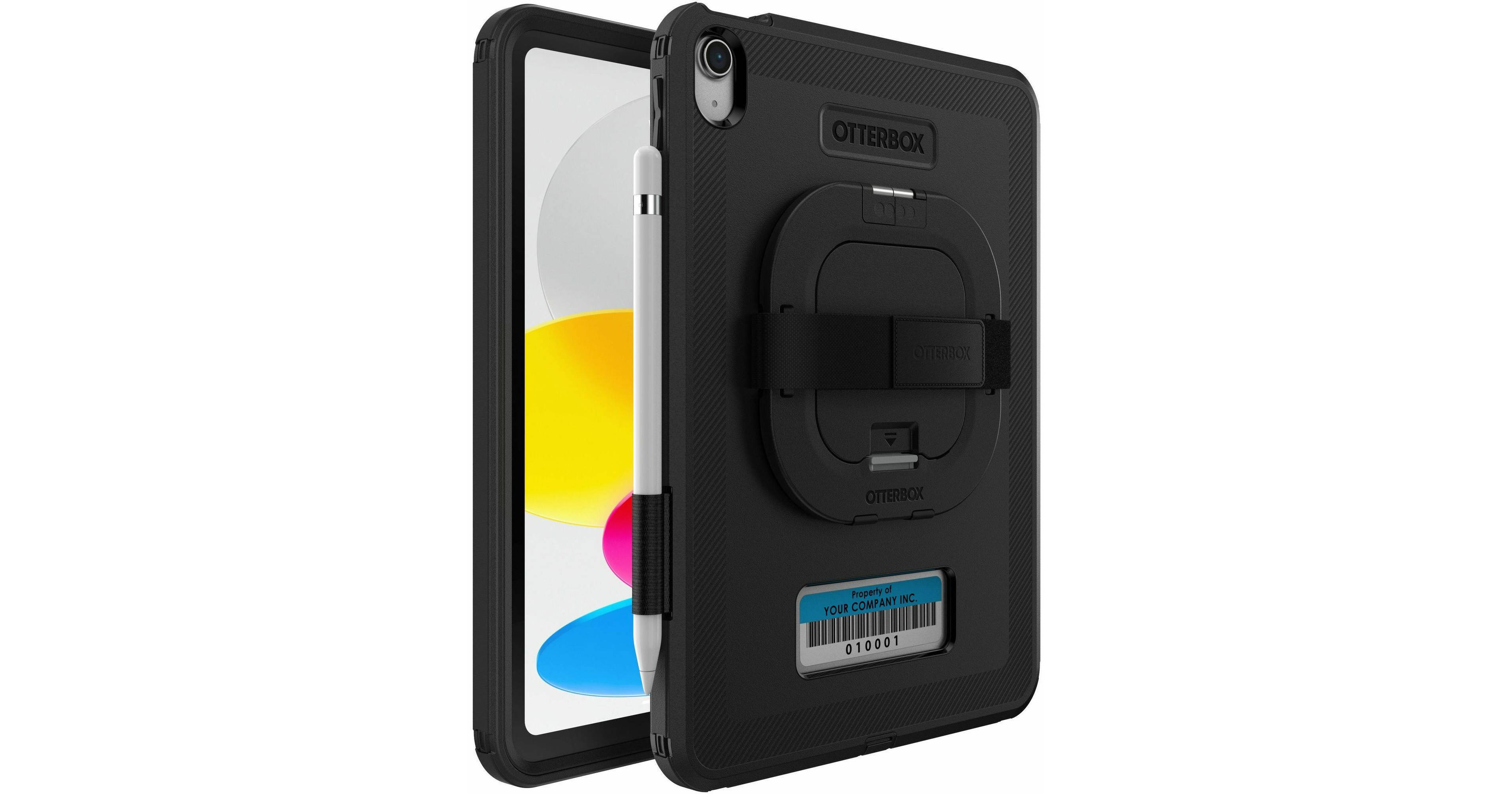OtterBox Defender for Business W/Kickstand/HANDSTRAP for iPad (A16) & iPad 10th Gen - HIGH Visibility (Orange),Rugged & Durable,screenless,Port Protection,Includes Shield-Stand (Non-Retail Packaging