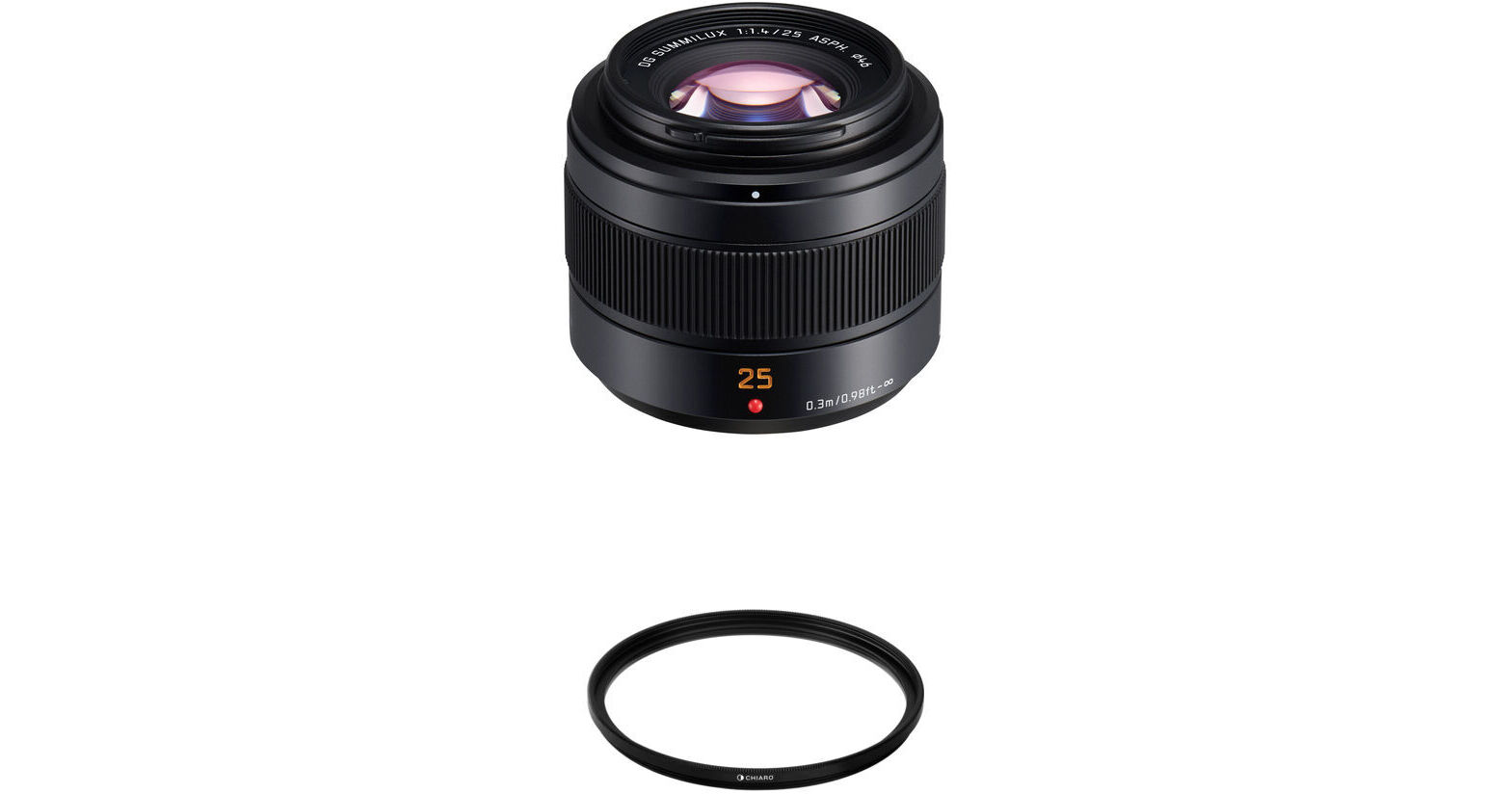 Panasonic Leica DG Summilux 25mm f/1.4 II ASPH. Lens with UV