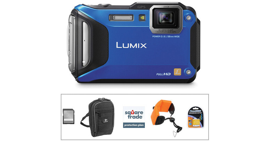 Panasonic Lumix DMC-FT5 Digital Camera Deluxe Kit (Blue) B&H