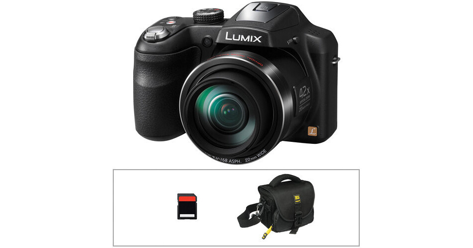 Panasonic LUMIX DMC-LZ40 Digital Camera Basic Kit (Black) B&H