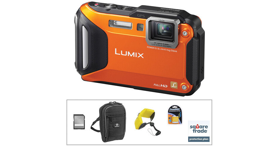 Panasonic LUMIX DMC-TS6 防水コンパクトデジタルカメラ Panasonic Lumix DMC-TS6 Digital Camera Deluxe Kit (Orange) B&H
