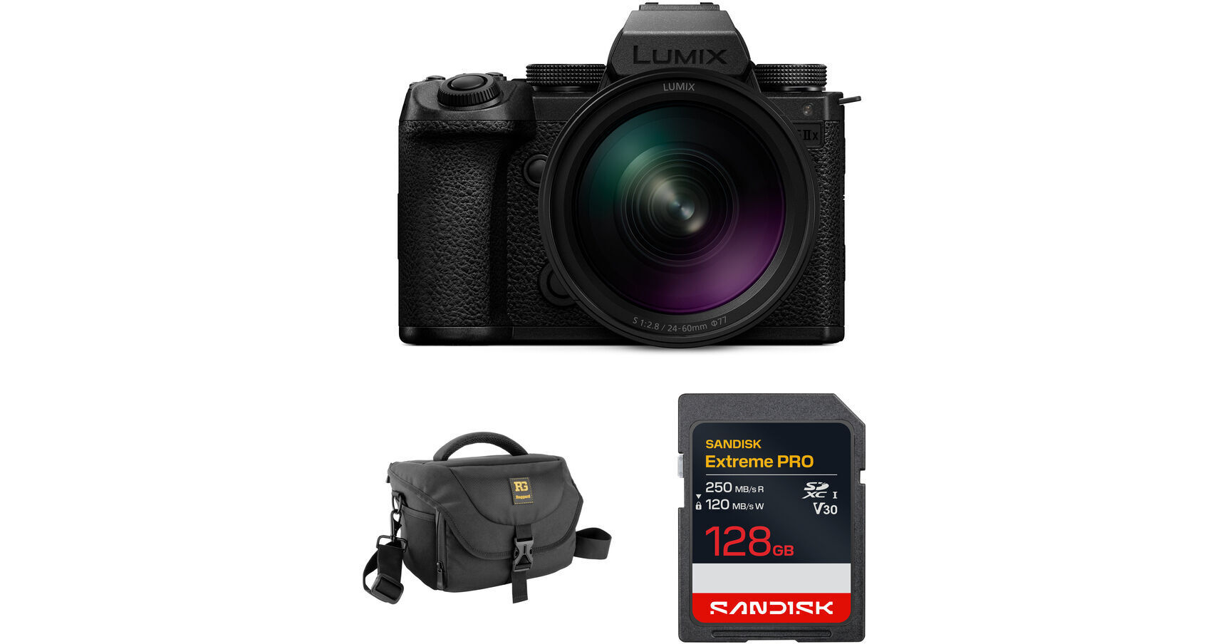 Sony GlobalPanasonic LUMIX S5 IIX Mirrorless Camera with 24 60mm f/2 8 Lens and Basic Bundle