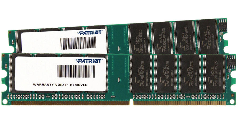 Kit RAM Patriot 4GB (2x2GB) DDR2 800MHz PC2-6400, Modèle PSD24G800K - Occasion Testé