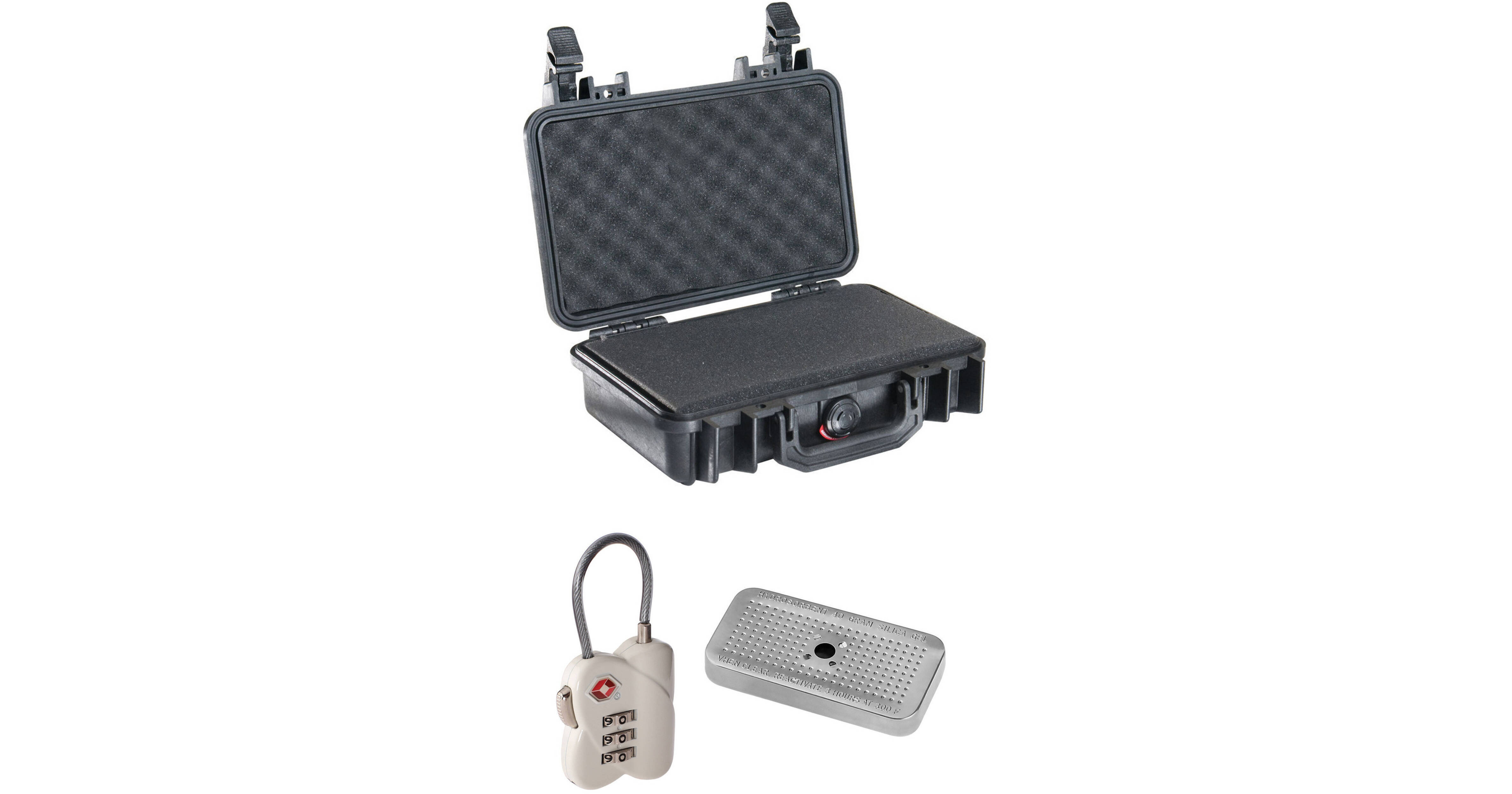 Pelican 1170 Case with Foam Set, TSA Lock, and Desiccant Gel