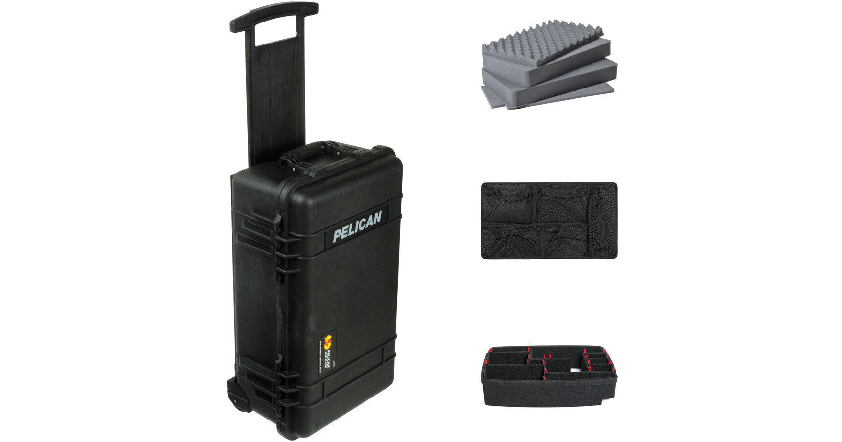 新品 Pelican 1510 Pelican 1510 NF Carry-On Case with Foam Inserts, Lid Organizer
