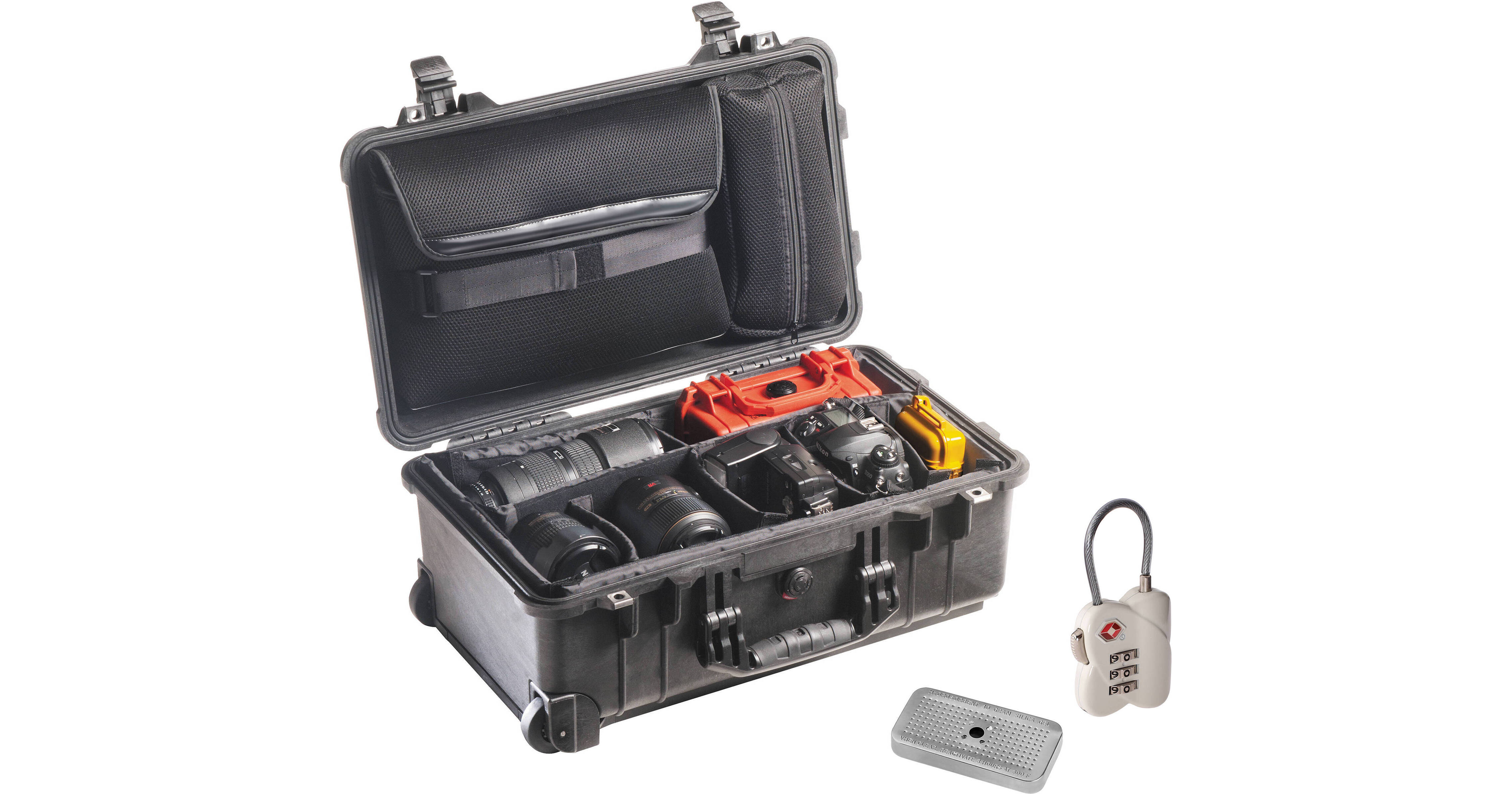 Pelican 1510SC Studio Case with Divider Set, Lid Organizer, TSA