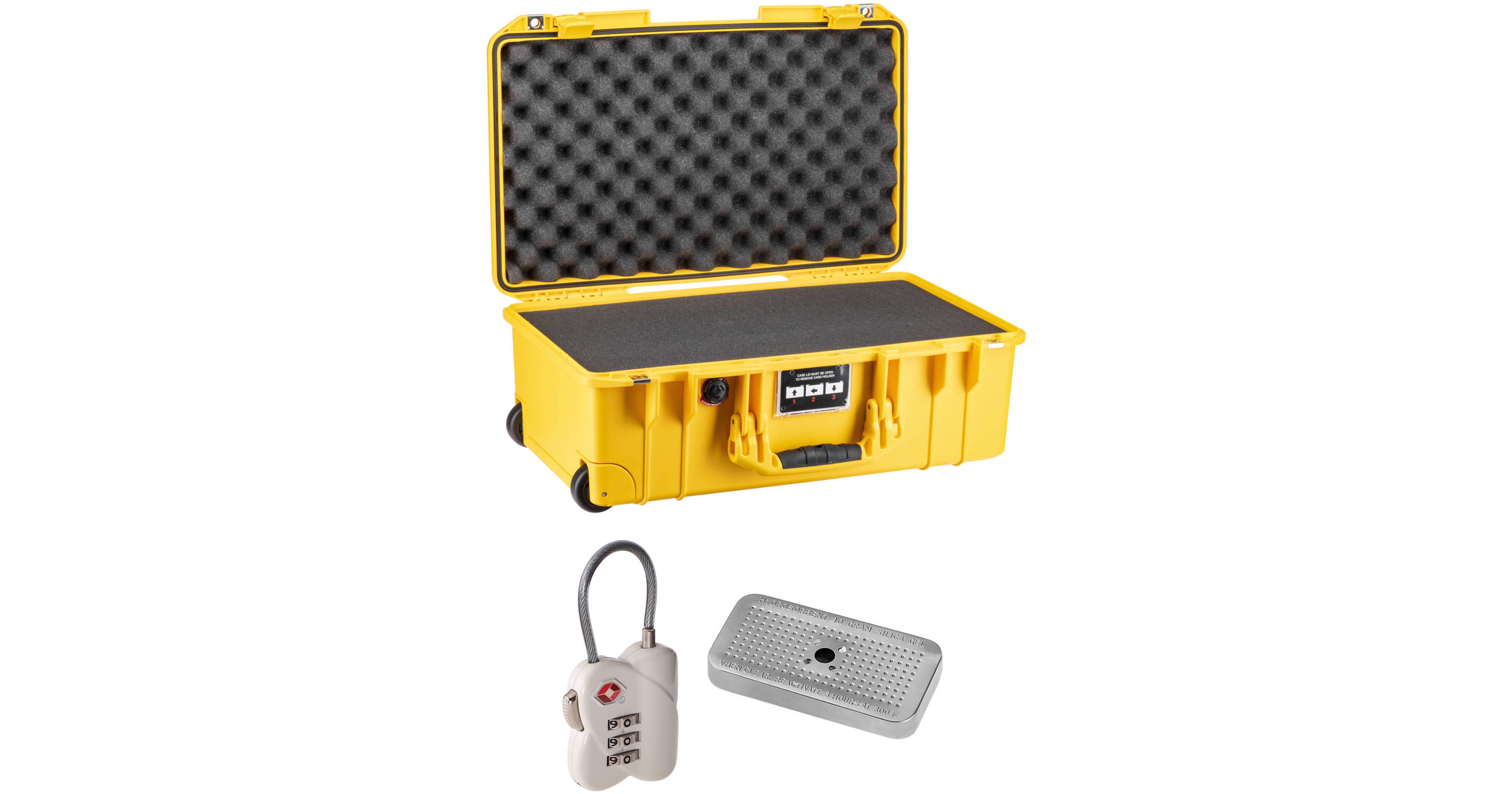 Pelican 1535Air Wheeled Carry-On Case with Foam, TSA Lock,