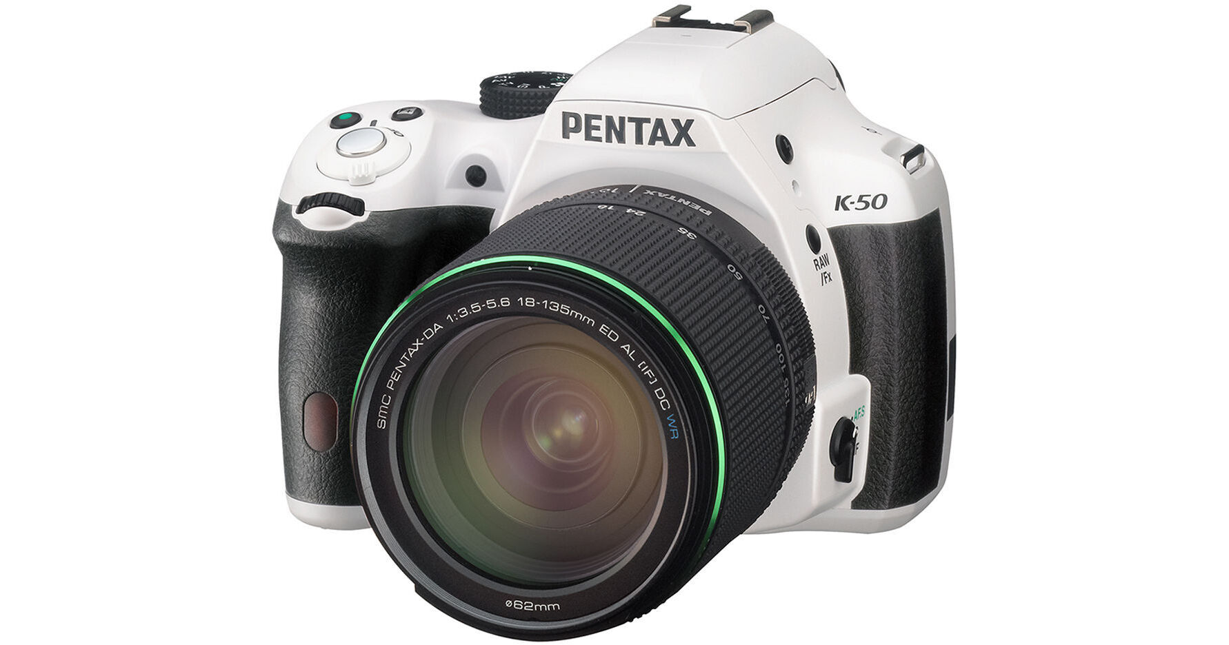 Pentax K-50 DSLR Camera with 18-135mm Lens (White) 10961 B&H
