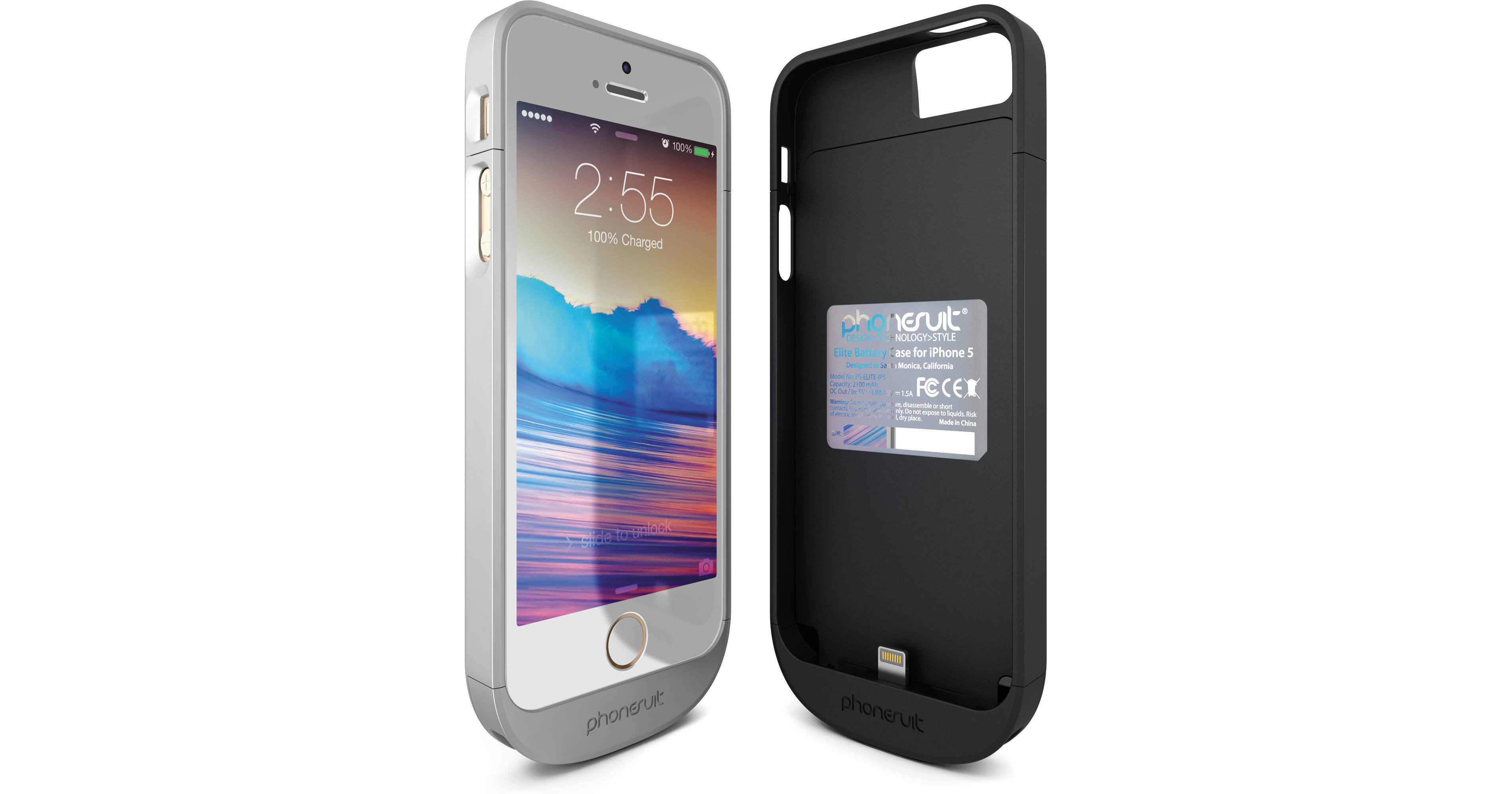 PhoneSuit Elite Battery Case for iPhone 5/5s/SE PS-ELITE-IP5-W