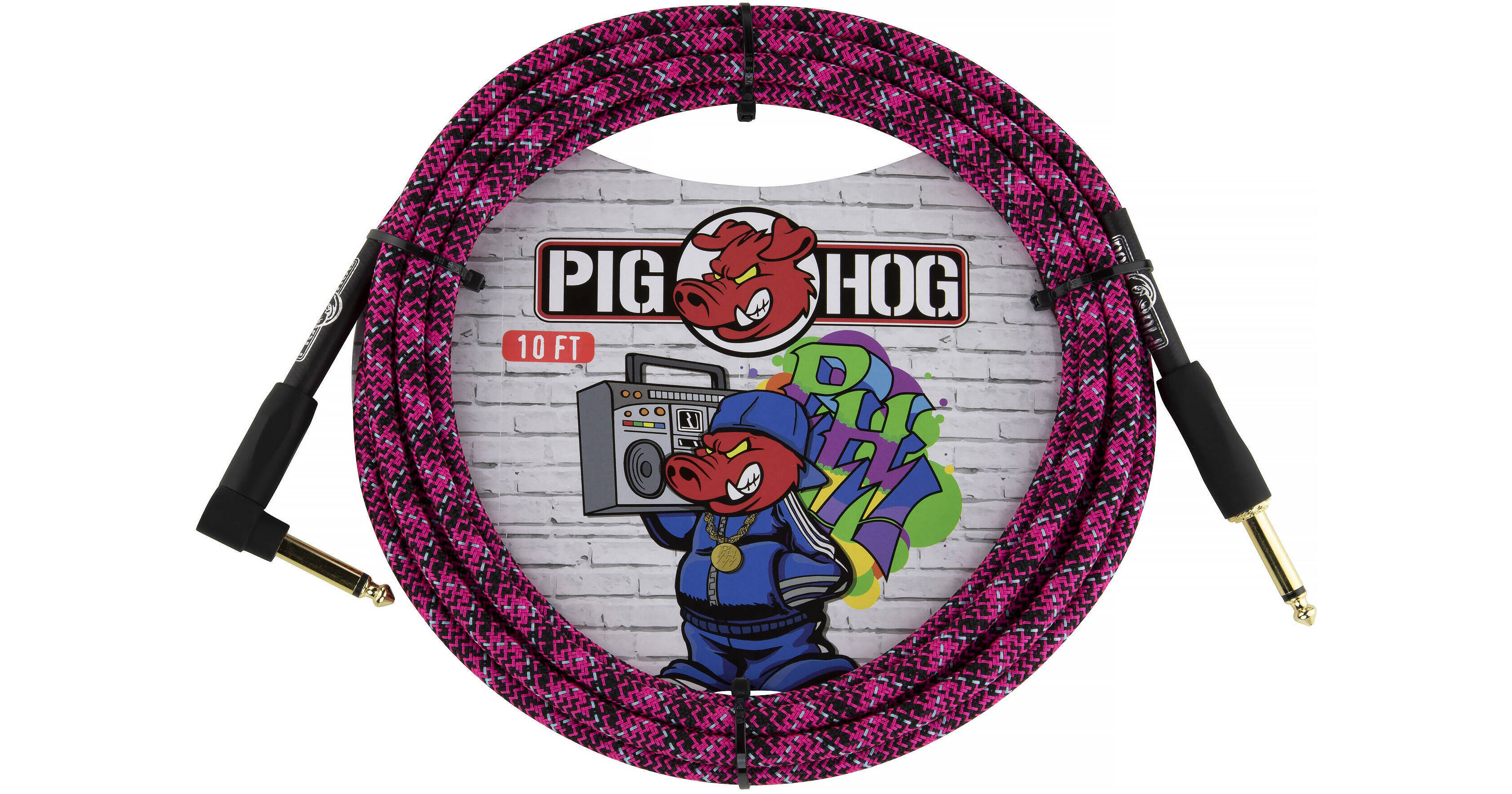 Pig Hog PD-21403 Dual 1/4 Mono Male Red Black Coded for Stereo 3ft