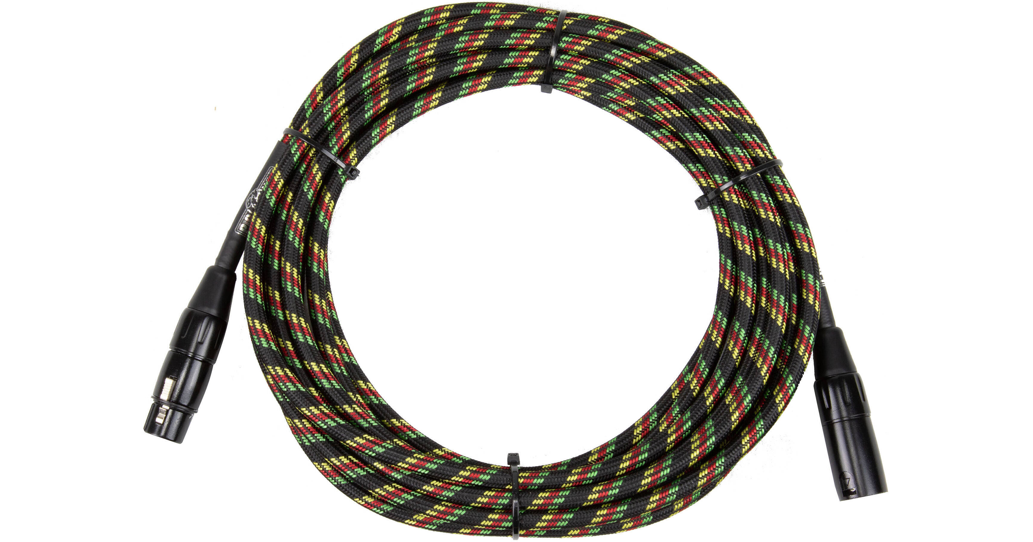 Cable Rasta Pig Hog Vintage Series Woven XLR Microphone Cable PHM20RAS B&H