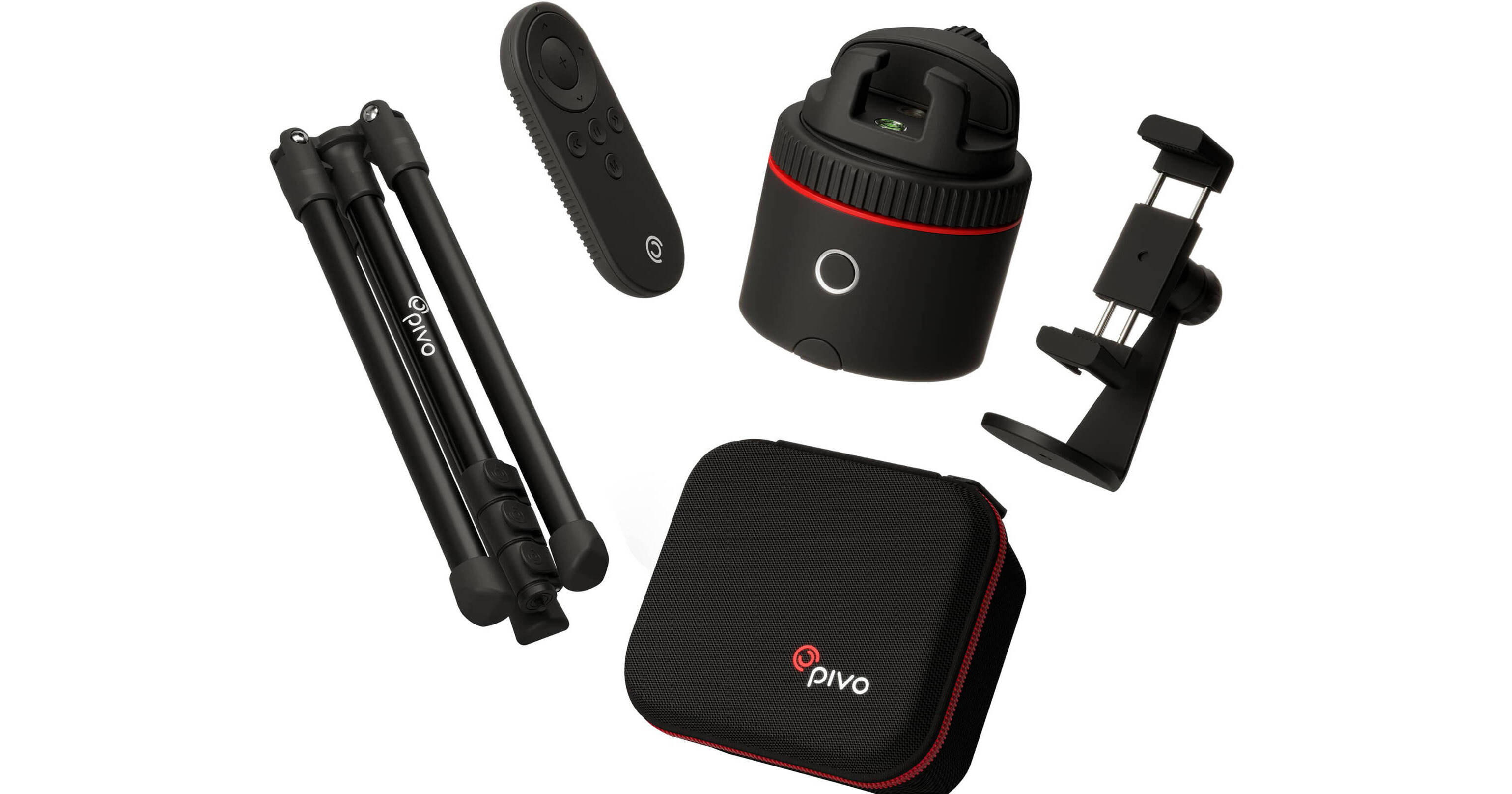 Pivo Pod Red スマートフォン用自動追尾ジンバル pivo_standp_pod_red_standard_p