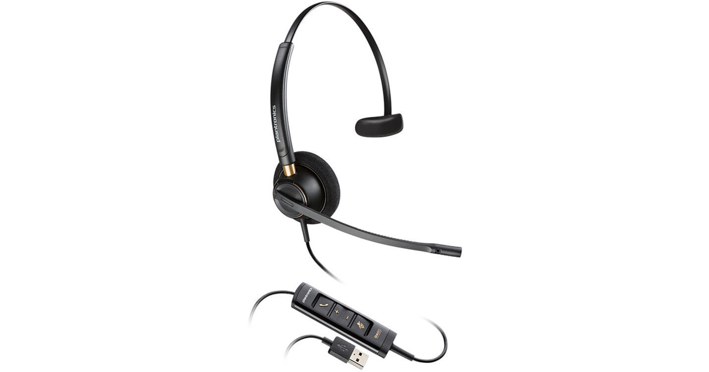 Poly EncorePro HW515 USB Monaural On-Ear Headset 203442-01 B&H
