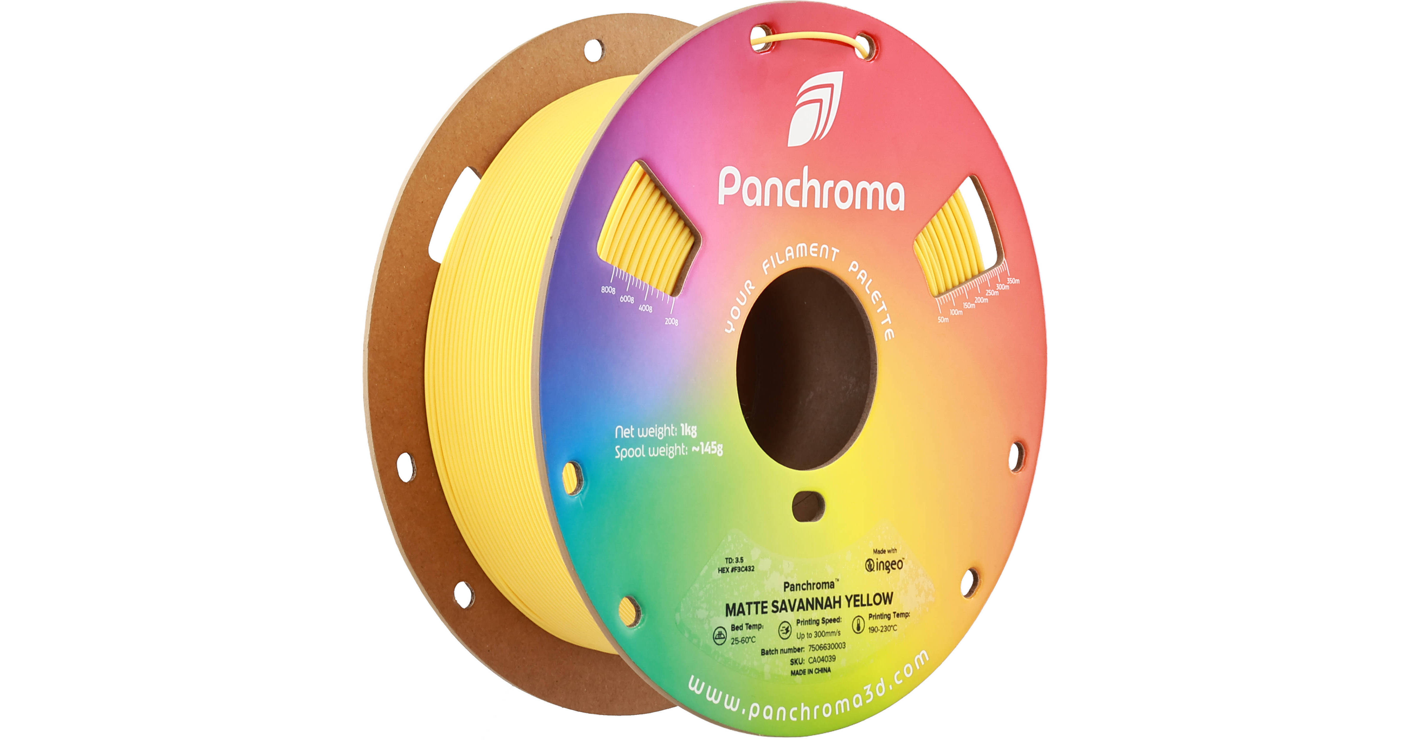 Panchroma PLA - Mat Jaune Savane (Matte Savannah Yellow) - 1,75 mm - 1 kg - Refill
