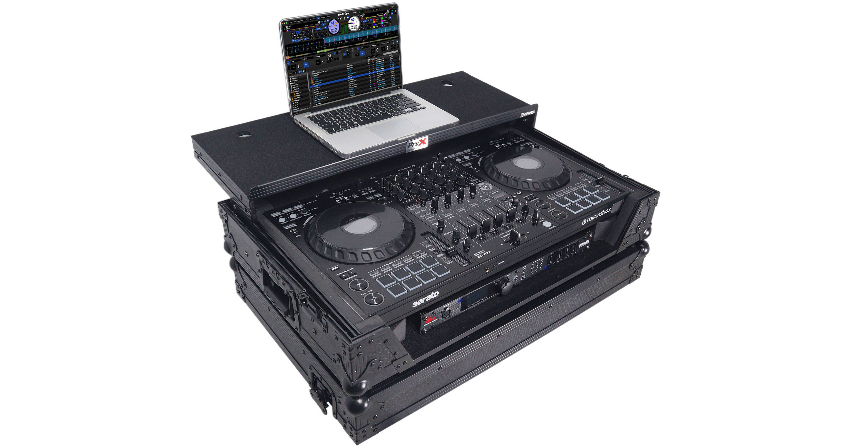 ProX ATA Flight-Style Road Case with Laptop XS-DDJFLX10 WLTBL