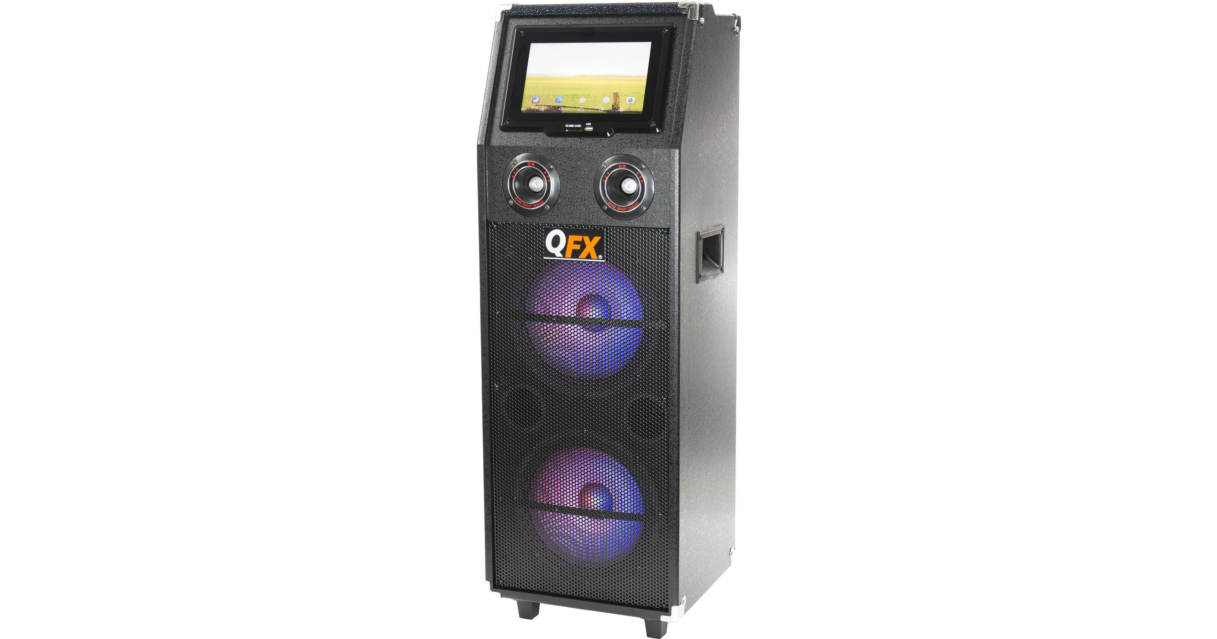 QFX SBX -51021 Pro PA Cabinet Speaker System with Wi-Fi