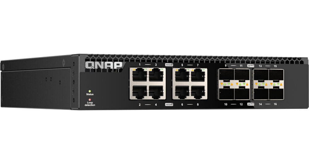 QNAP QSW-3216R-8S8T 16-Port 10G RJ45 / SFP+ QSW-3216R-8S8T-US