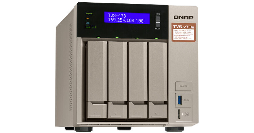 QNAP TVS-473E-4G 4-Bay NAS Server TVS-473E-4G-US B&H Photo Video