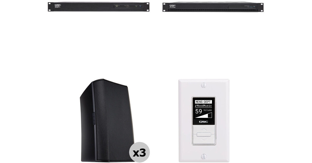 Qsc Bar QSC Business Music Kit for 1200Ft² Bar (Wall Mount) B&H