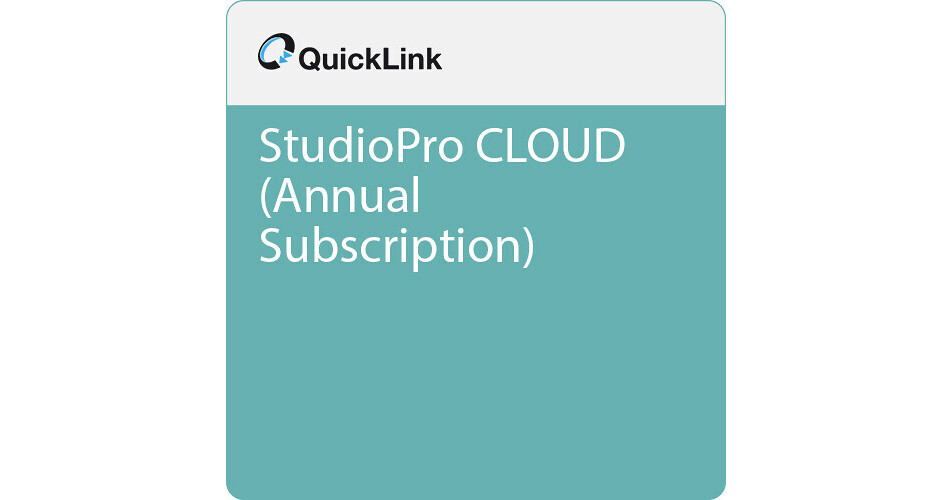 Quicklink StudioPro CLOUD (Annual Subscription) STUDIOPRO CLOUD