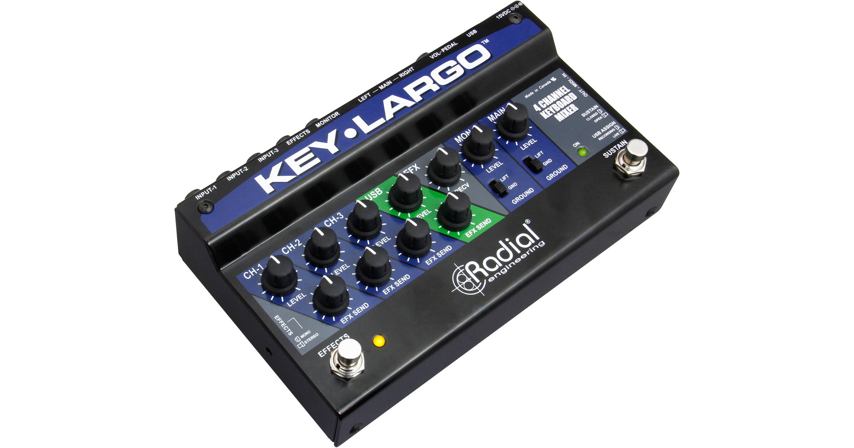 Radial Engineering Key-Largo Keyboard Mixer and R800 1427 B&H