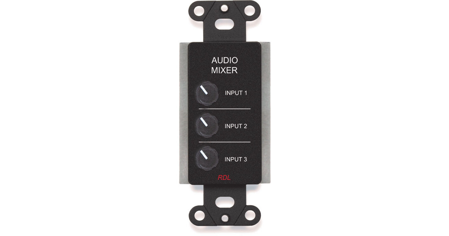 RDL 3-Channel Remote Audio Mixing Control Panel (Black) DB-RC3