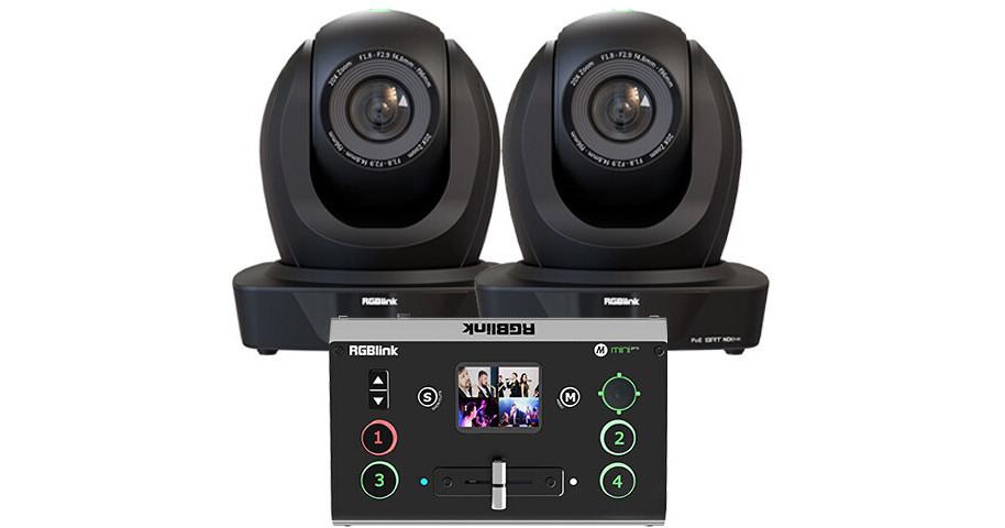 RGBlink mini-pro 2 and Two PTZ Cameras Streaming 981-9000-06-0