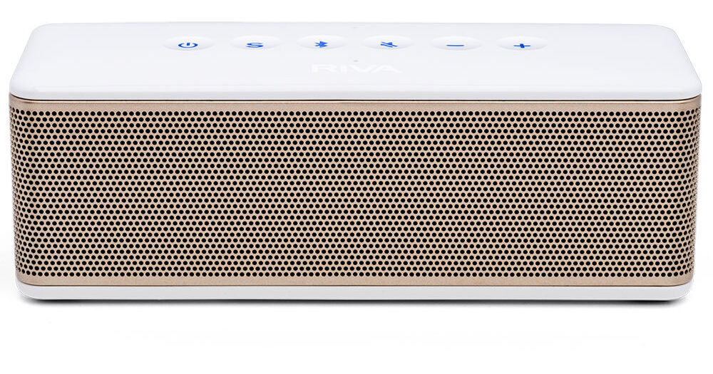 RIVA Audio S Bluetooth Wireless Speaker (White/Gold) RS01G B&H
