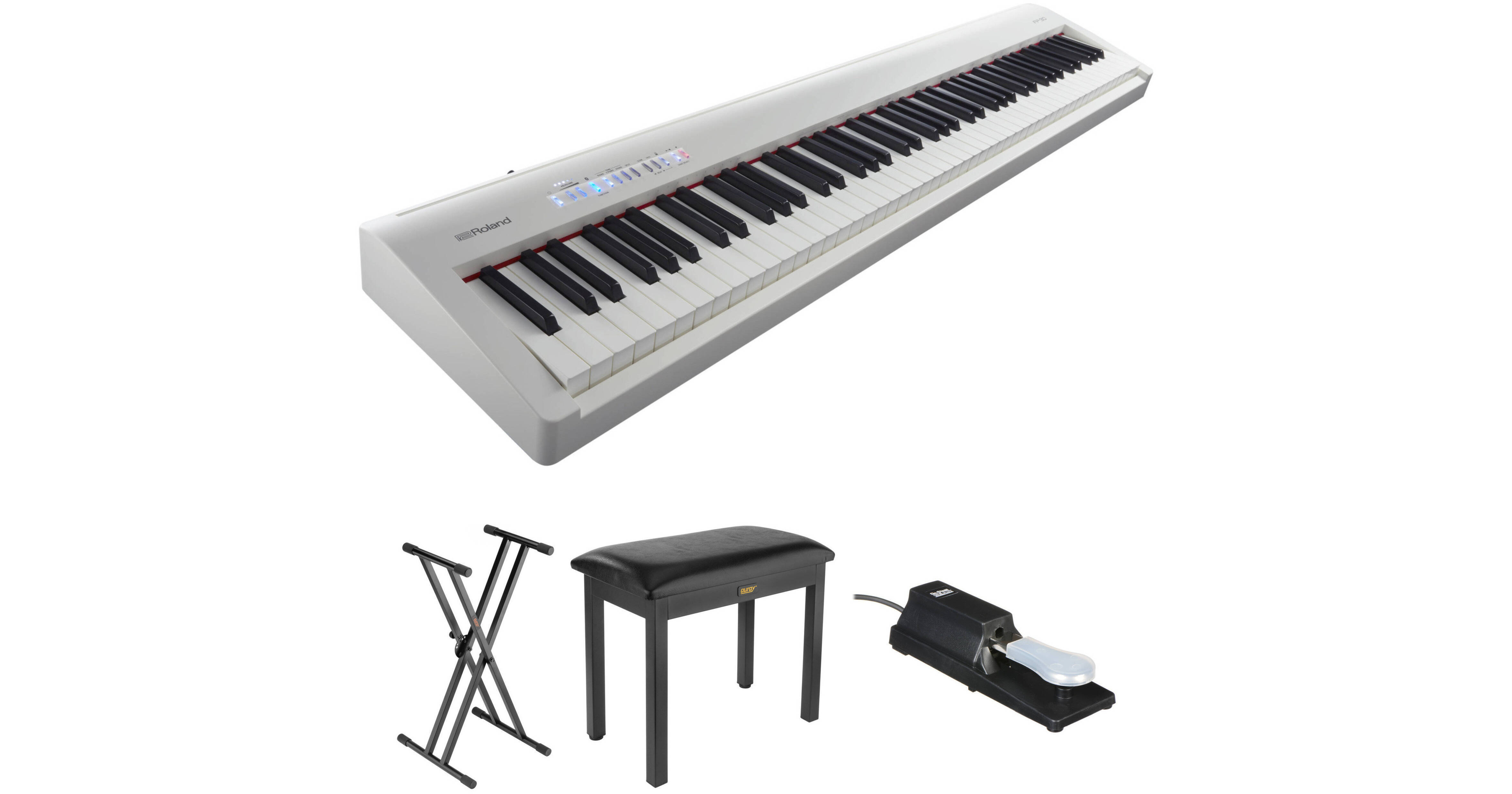 Roland FP-30 Digital Piano Kit with Stand, Bench, and Sustain