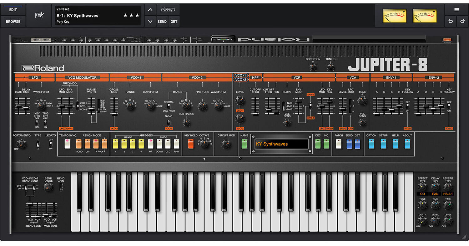 Roland JUPITER-8 Lifetime Key Software Synthesizer RCJUPITER8LTK