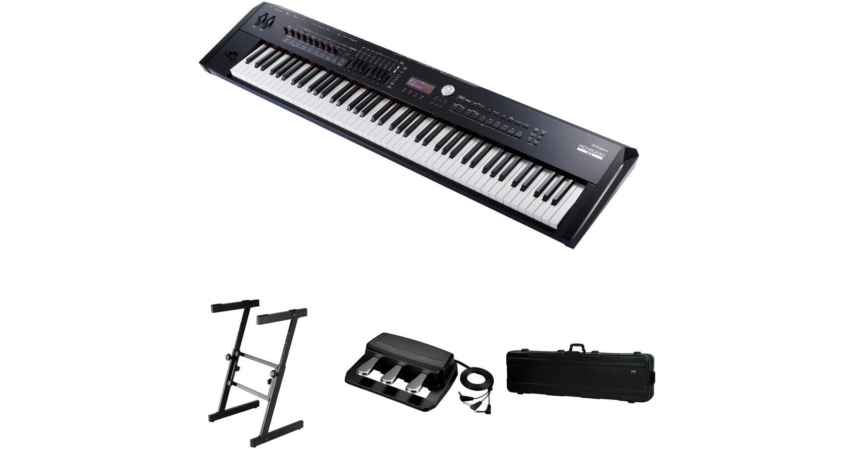 Roland RD-2000 EX Digital Stage Piano Kit with Stand, 3-Pedal
