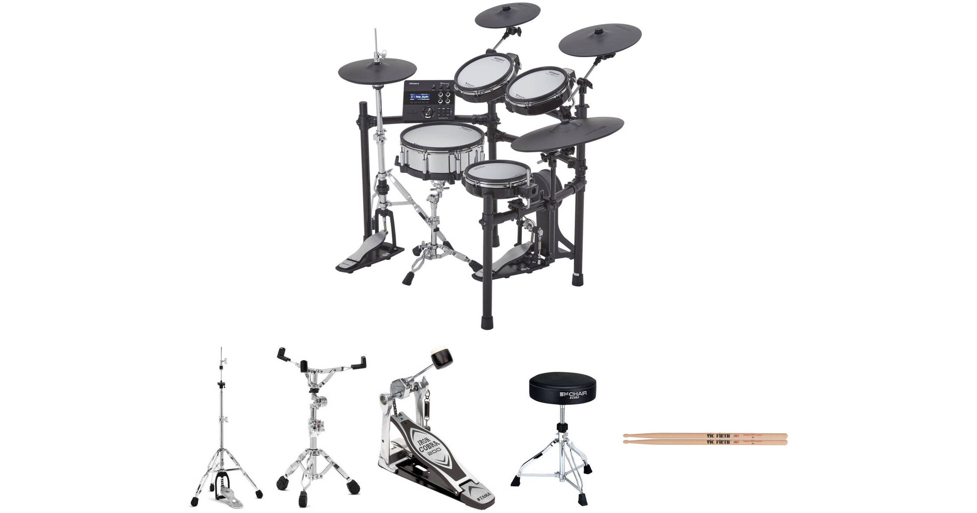 Roland TD-27KV2 V-Drums Electronic Drum Set Essentials Kit B&H