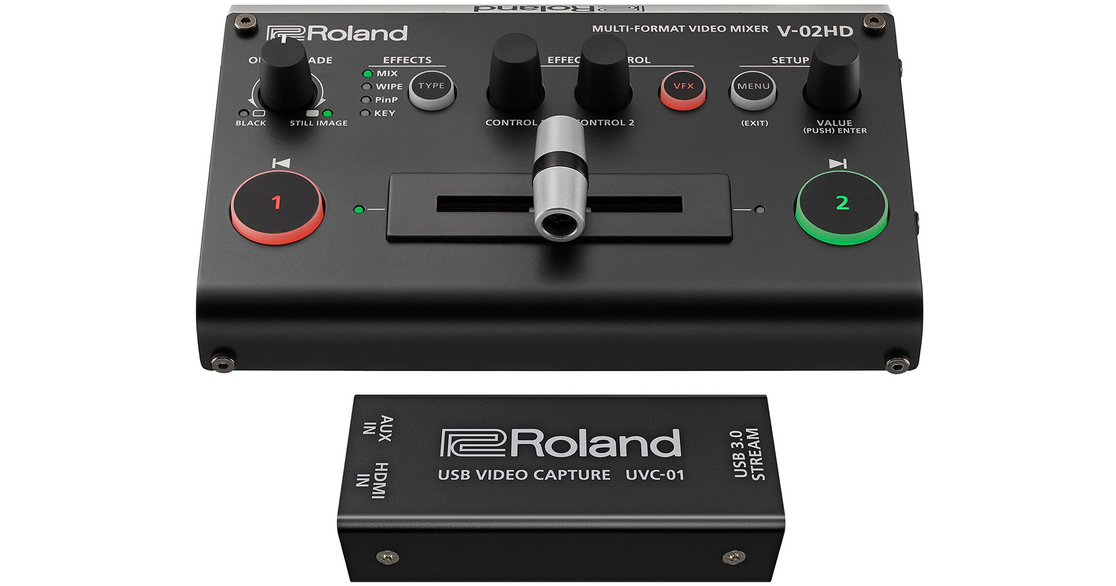 Roland V-02HD Switcher with UVC-01 Encoder Bundle V-02HD STR B&H