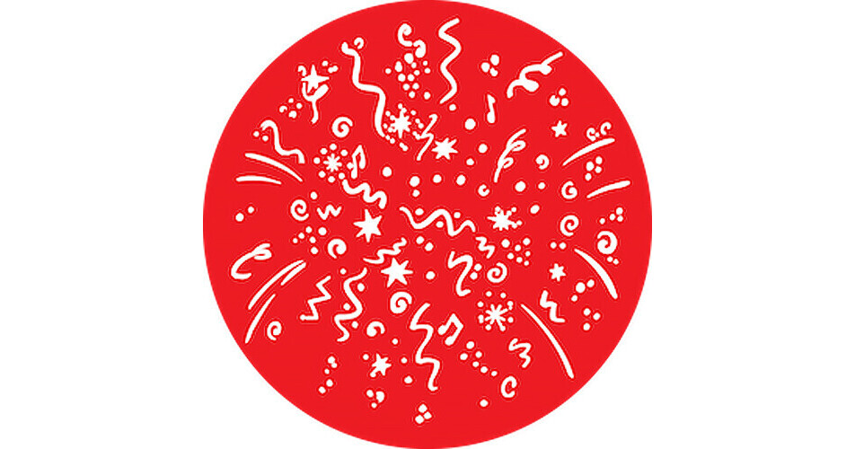 Rosco Celebration Glass Gobo (Red, 30mm and Under) 260829480030