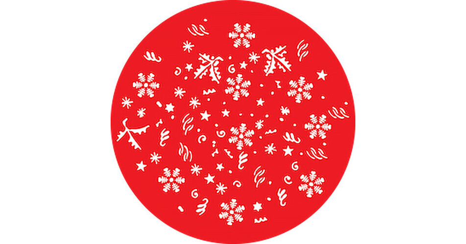 Rosco Winter Party Gobo (Red, Custom Size) 260829520999 B&H