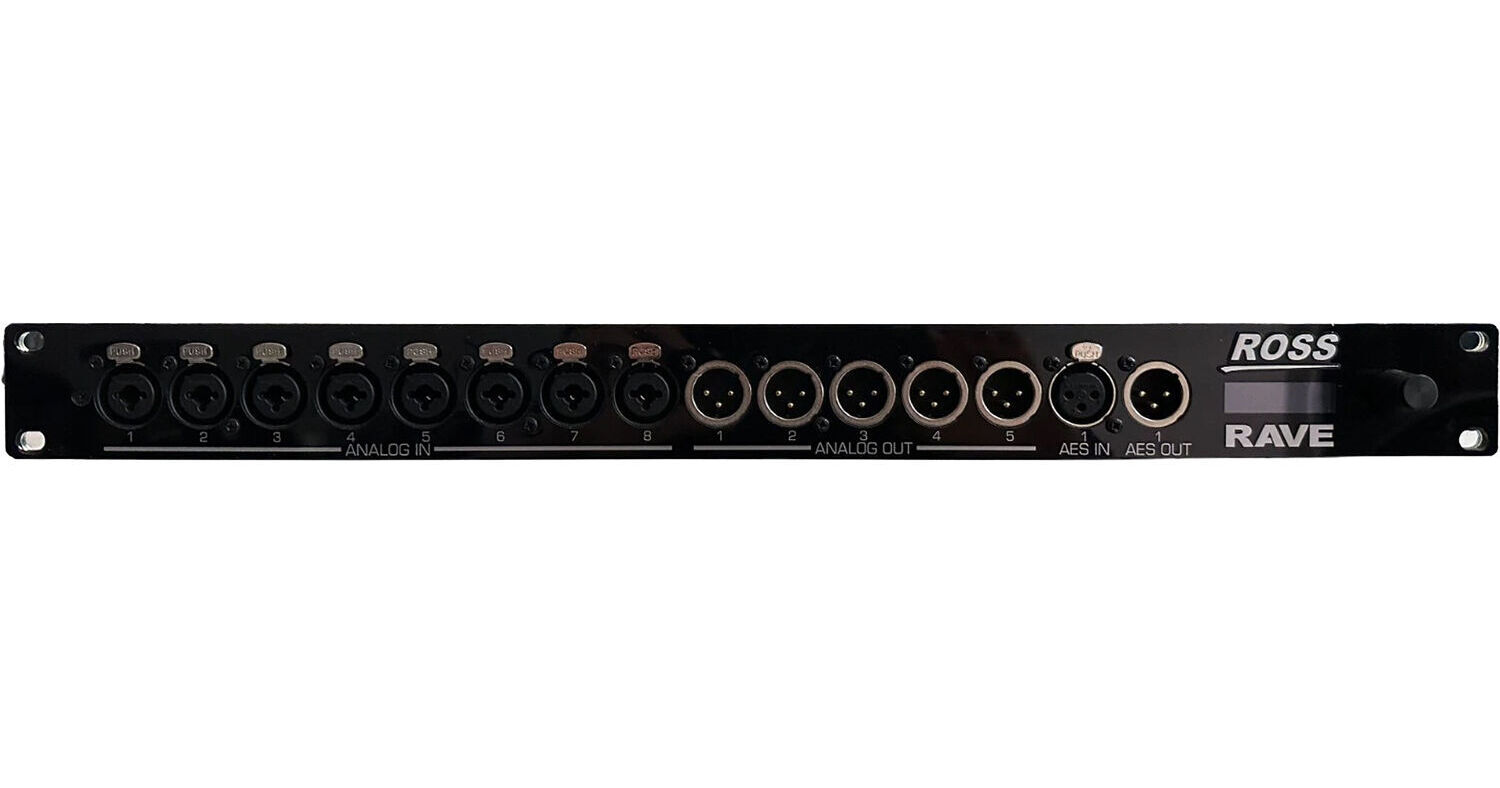 Ross Rave Connection Ross Video RAVE Audio Breakout Unit (1 RU) GRAPHITE-1RU-ABU-12G