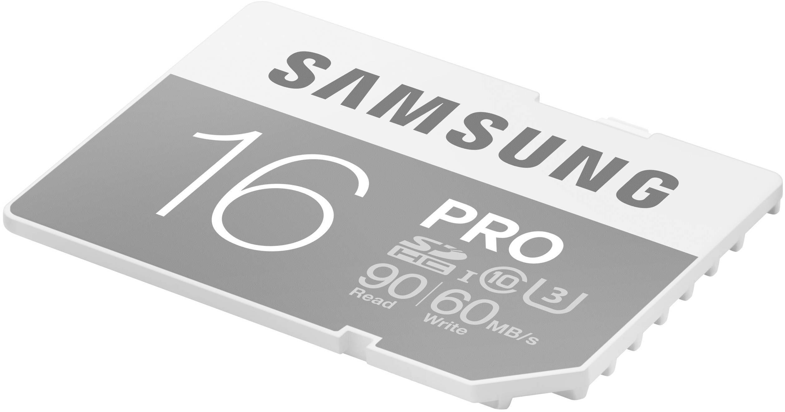 Samsung 16GB PRO UHS-I SDHC U3 Memory Card (Class 10)