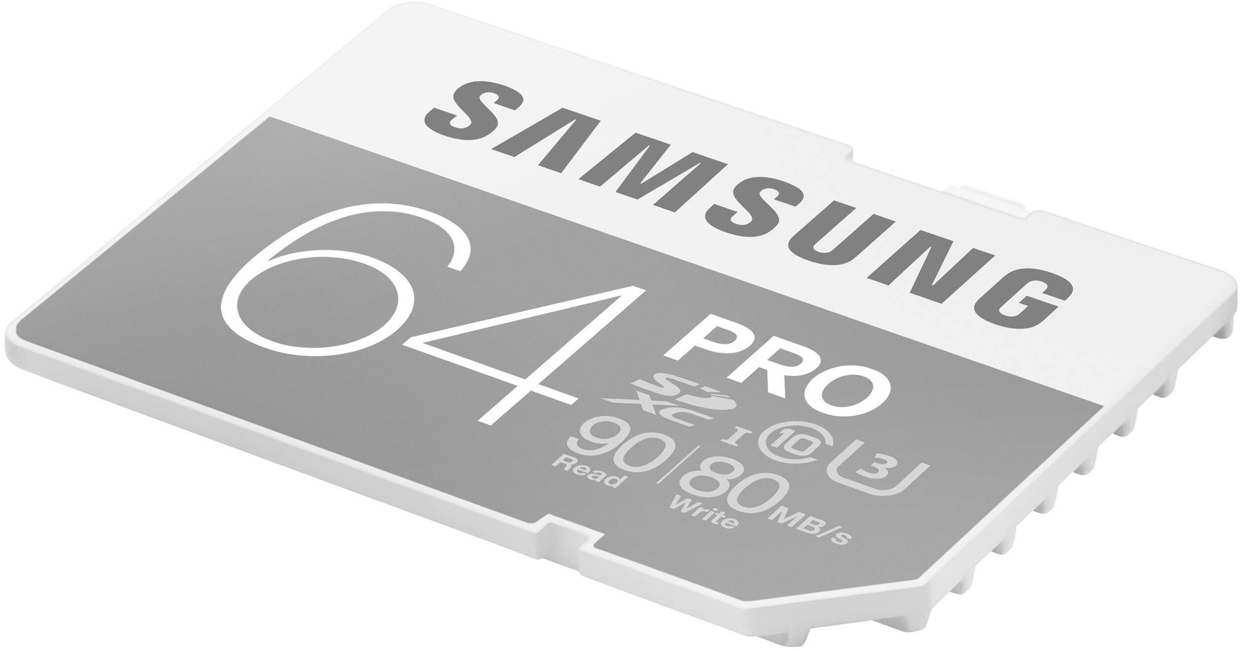 Samsung 64GB PRO UHS-I SDXC U3 Memory Card (Class 10)